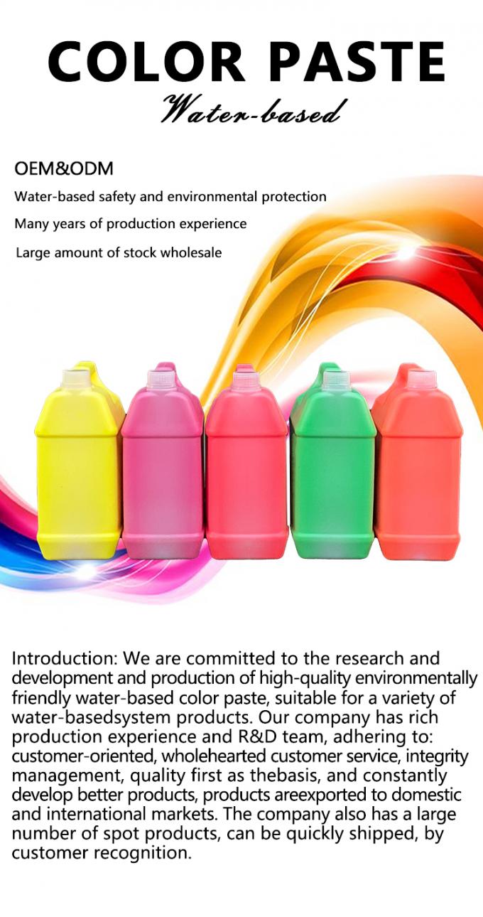 High Concentration Water Based Pigment Paste 0