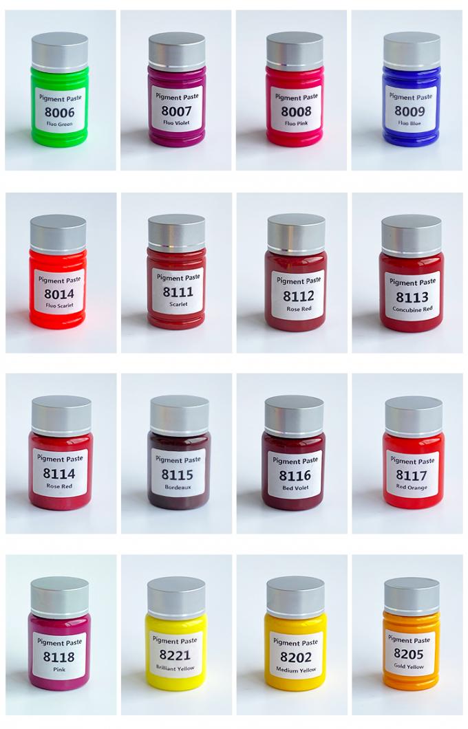 Factory Supply Water Based Fluorescent Scariet Tinting Color Pigment Paste for Coating Silk Screen Printing 10