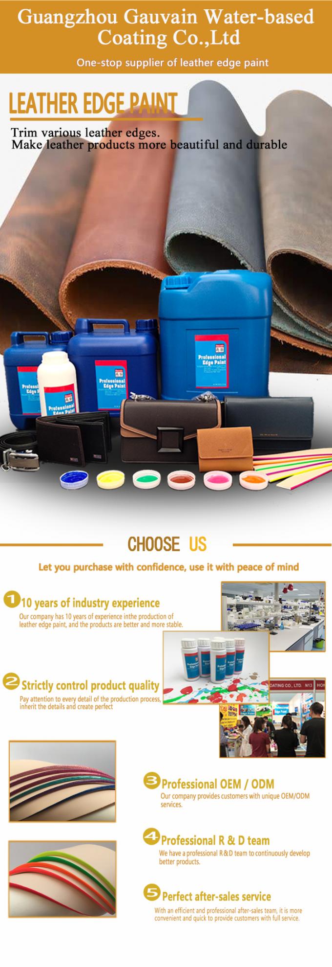 Factory Wholesale Water Based High-class Explosion Resist Leather Edge Pain for Bags Shoes Belts Bags 0