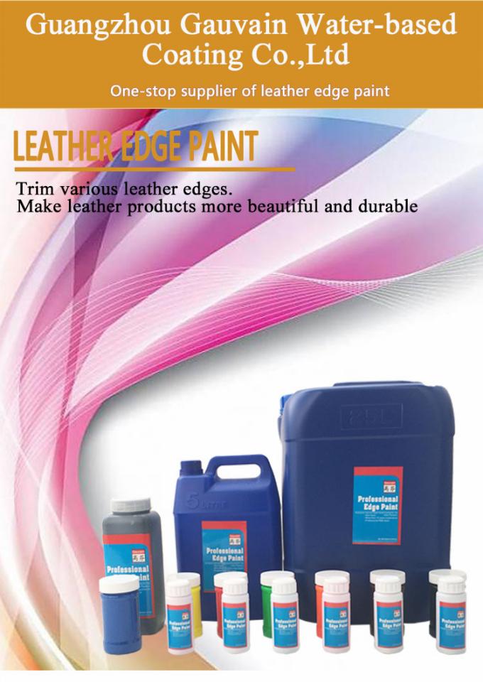 Water Based Leather Edge Coating Paint for PU Leather Bag Wallet Shoes Belt Color Edge Ink 0
